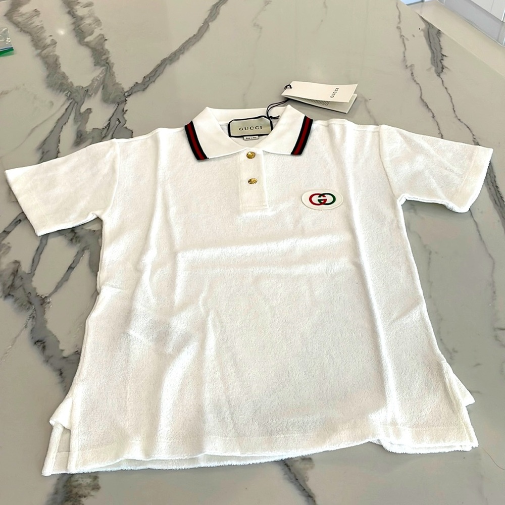 Gucci Womens White Cotton Polo shirt